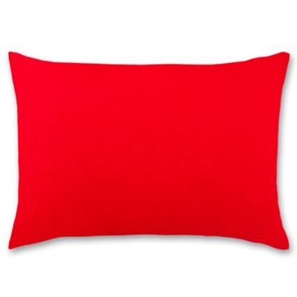 저지 무지 베개커버 - 레드