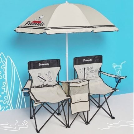 [보프렌즈] 스누피 2인 캠핑 파라솔 세트