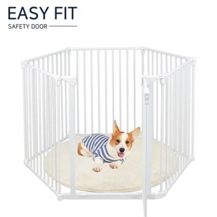 이지핏 애견 울타리 안전문 반려견 강아지 펜스 6각 (문1+패널5)