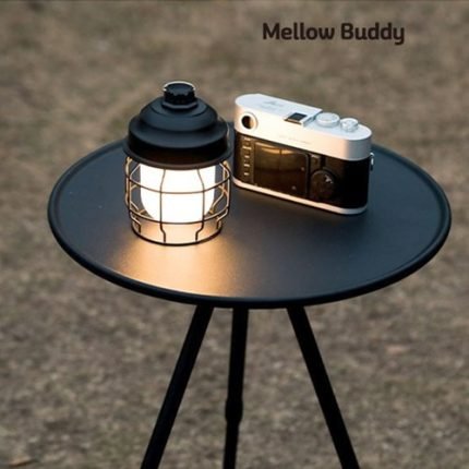 캠핑 원형 사이드 테이블 높이조절 미니