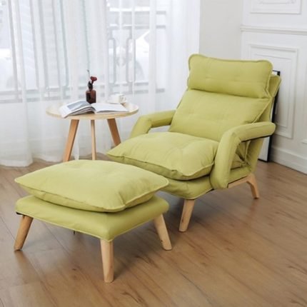 패브릭 1인용 소파 스툴 세트 (그린)