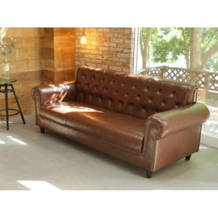 카페/사무실/응접실용 고급 유광가죽 3인용 쇼파 모던 좋은 소파 예