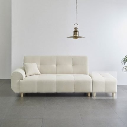 패브릭 3인용소파 인테리어 원룸 사무실소파 스툴