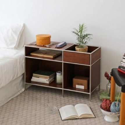 자작나무 모듈 수납장 원목 가구 3단 거실수납장