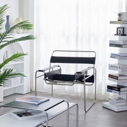 노르딕 스틸 가죽 라운지체어 1인 디자인의자