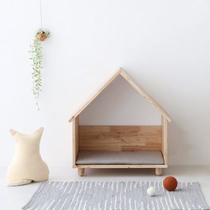 원목 펫 하우스 강아지집 고양이집 반려견 하우스 패드포함