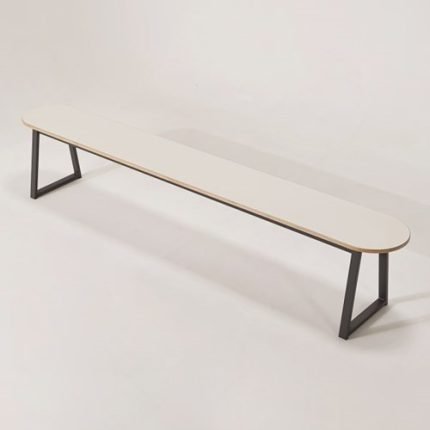 오브르 화이트 HPM 자작나무 원목 카페 라운드 벤치 의자