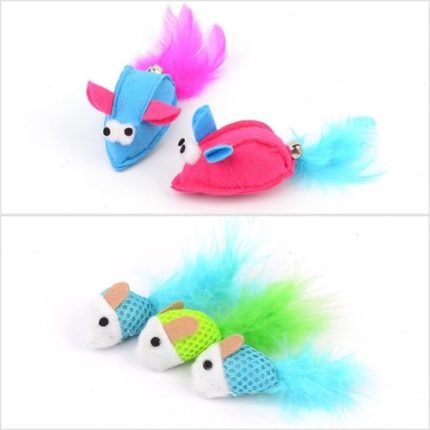 고양이 장난감 깃털 쥐 고양이  장난감 애묘장난감 2P