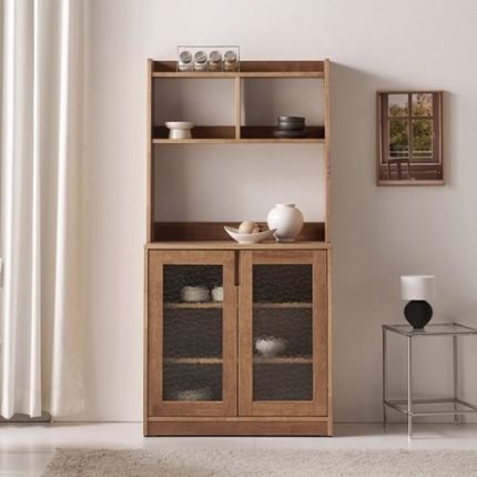 루덴 800 원목 그릇장 홈카페장 그릇 장식장 주방 홈카페 수납장