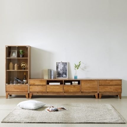 리턴 3020 원목 tv 선반 서랍장 장식장 원목 거실장 세트