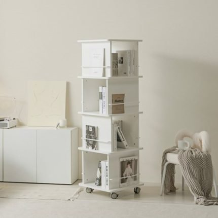 그린우드 카일리 이동식 거실 전면 회전 책장 책꽂이 3단 4단