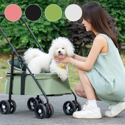 깅아지 웨건 소형견 접이식 반려동물 중형견 저상형 개모차