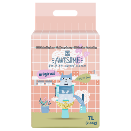 펫파운드 어썸 두부모래(무향/오리지널) 2mm* 6ea