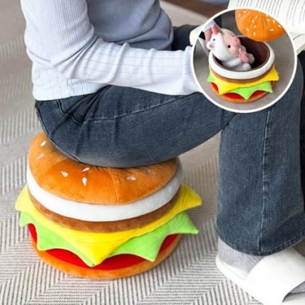 햄버거 다용도 보관 스툴 화장대 수납 정리함 인형 쿠션 의자 보관함