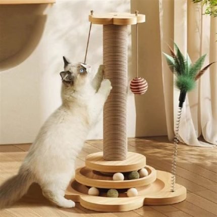 스크래쳐 고양이 수직 대형 기둥 원형 기둥 타원형