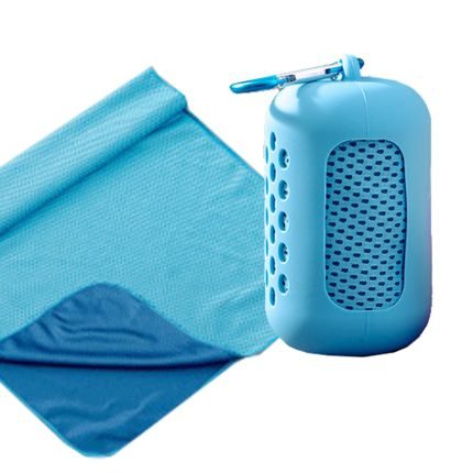 장만A667 스포츠 쿨타올 실리콘 파우치 카라비너